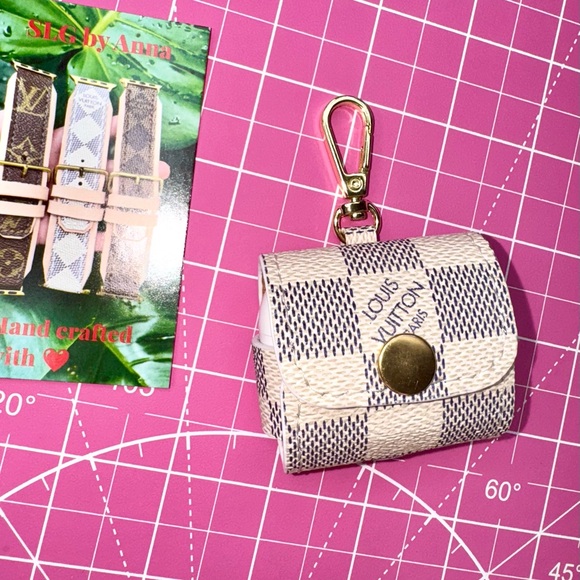 Hand Crafted Accessories - 💖 Upcycled LV Damier Azure AirPod case Pro; Pro 2; 3rd Gen; 2nd Gen;